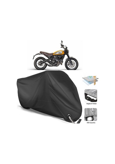 Ducati Scrambler Classic Motor Branda(Kilit Uyumlu-Siyah (457266796)
