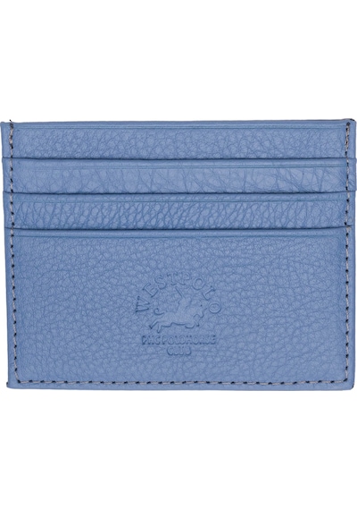 West Polo Hakiki Deri Bol Kartlıklı Unisex Kartlık Wpt041 MAvi Mavi