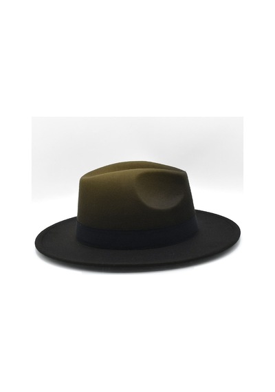 Külah Erkek Multicolor Fötr Şapka Haki Panama Hat-Haki-Standart