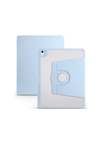 İpad Air 13 2025 M3 A3268-a3269-a3271 Uyumlu Kalem Bölmeli Dönebilen Standlı Termik Tablet Kılıfı - Koyu Yeşil - T36486