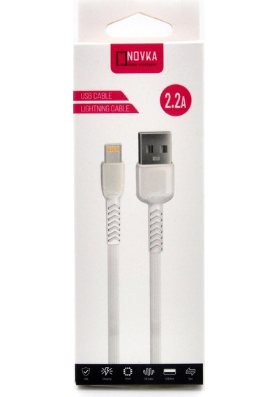Novka NVK01 Lightning Uyumlu 2.2 A Usb Şarj Kablosu 1 M