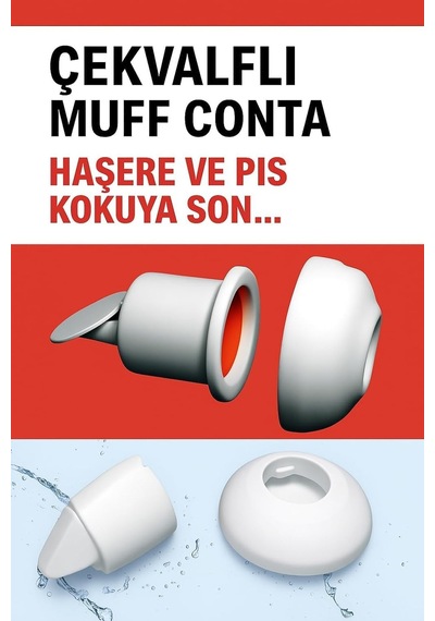 3'lü Set Çekvalfli Adaptör Conta Lavabo Gideri Koku Önleyici Diğer