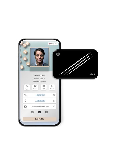 Lineer Dijital Nfc Digital Business Card - Nfc Dijital Kartvizit - Vcard001
