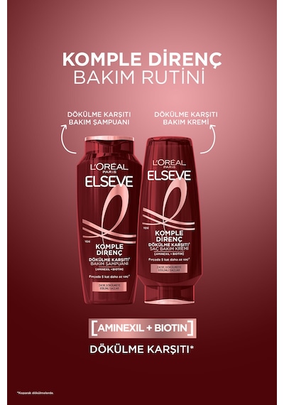 ELSEVE Komple Direnç Dökülme Karşıtı Şampuan 300 ml 3'lü Set
