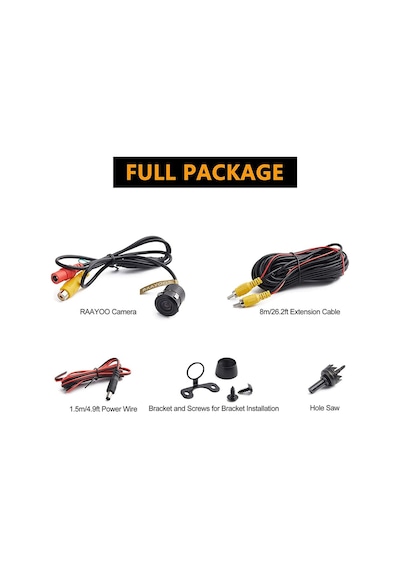 Kelebek Aparatlı Kamera Ön Yan Arka Kullanımlı 12 Volt