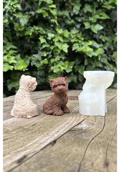 Rufus Concept West Highland Köpek Mum Kalıbı Silikon Çok Renkli