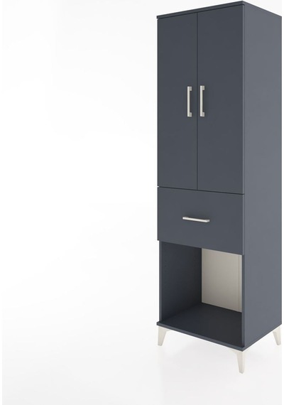 Hyperion Dolap Tek Raflı Tek Çekmeceli Tek Askılı 60x44x195 Antrasit-antrasit Antrasit Hyperion Dolap Tek Raflı Tek Çekmeceli Tek Askılı 60x44x195 Antrasit-antrasit Antrasit