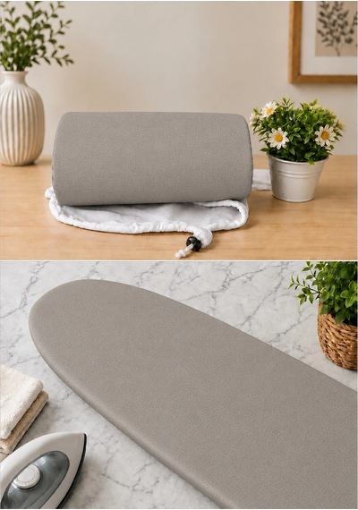 Pionny Duck Kumaş Keçeli Ütü Masası Kılıfı - 55x140 Cm - Duman Çok Renkli