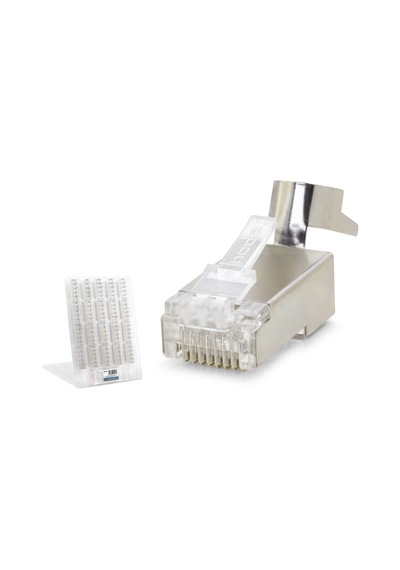 Nodar Nd2426 Cat7 Ez Rj45 Metal A Kalite Konnektör 100 Adet Plastik Kutu - Silver
