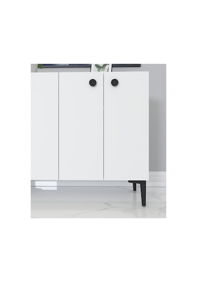 Ayça 100cm Konsol Çok Amaçlı Dolap Ayakkabılık Beyaz- Beyaz Beyaz-beyaz