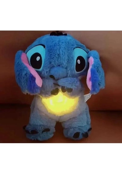 Nefes Alan Peluş Uyku Arkadaşı Stitch Peluş Oyuncak Lilo Açık Mavi