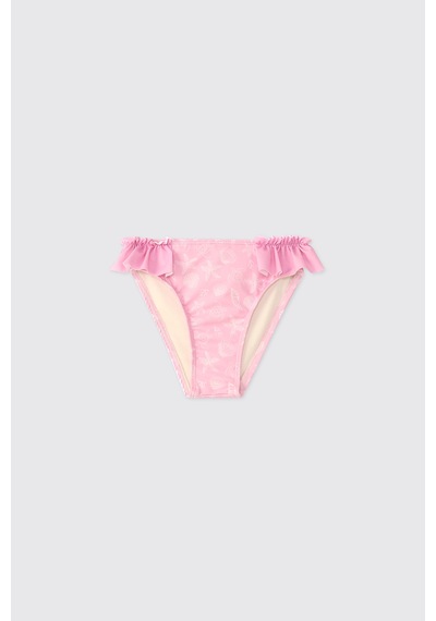 Littemare Fiyonklu Kız Bebek Upf 40+ Uv Korumalı Pembe Bikini Takımı 2612gb42010