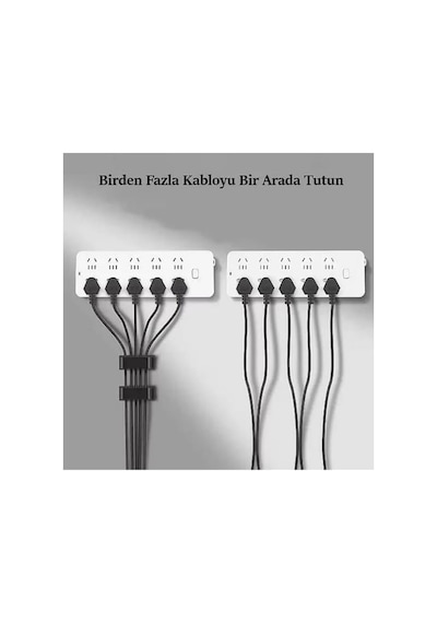 Mucit Home 4 Adet Çoklu Kablo Düzenleyeci Yapışkanlı Kablo Toplayıcı Masa Kablo Düzenleyici Genel