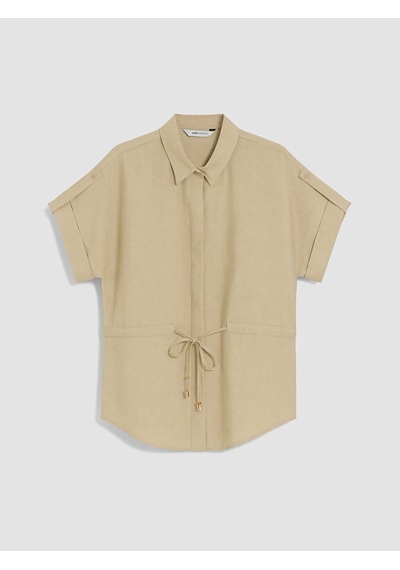 Lcw Everyday Yeşil Bağcıklı Oversize Kadın Gömlek
