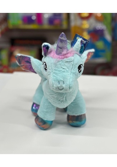 Oyuncak Peluş Kanatlı Unicorn Tek Boynuzlu At Mint Su Yeşili 30 Cm Yeşil