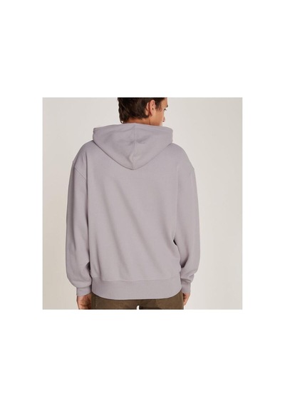 Calvin Klein Embroıdered Box Hood, Pcr Gri Erkek Hoodie
