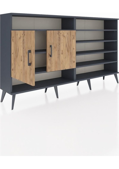 Arges Konsol 7 Raflı 2 Kapaklı 176x30x99 Antrasit-çam/aytaşı Antrasit-çam/aytaşı Arges Konsol 7 Raflı 2 Kapaklı 176x30x99 Antrasit-çam/aytaşı Antrasit-çam/aytaşı