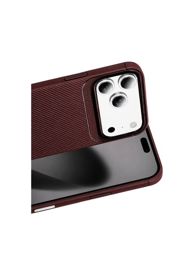 Newface Apple İphone 18 Pro Auto Focus Karbon Kapak - Bordo Evimdeyokyok