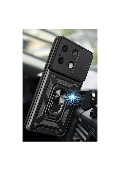 Redmi Note 13 4g Kılıf Pars Lens Yüzüklü Silikon - Yeşil Bz8683140668211