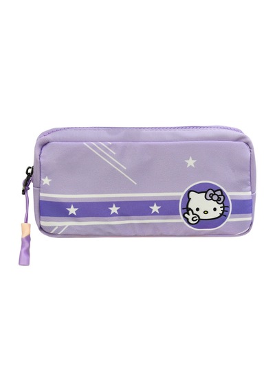 Hello Kitty Baskılı Ortopedik Su Geçirmez Ultra Lüx Okul Çantası Termal Beslenme Ve Kalemlik Mor