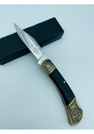 Microtech Ahşapkasa Siyah Kamp Çakı //a3255-21cm Sarı - Siyah