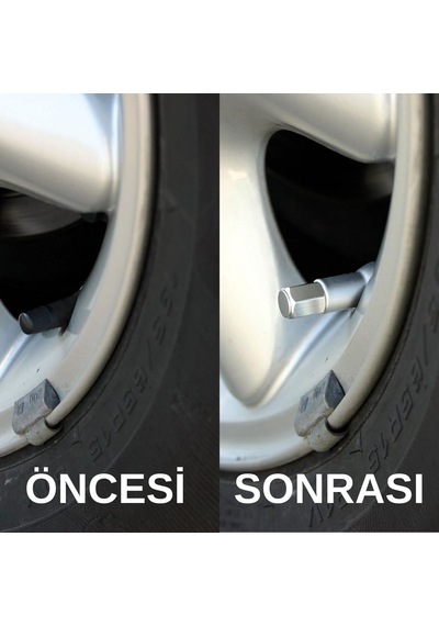 Sibop Kapağı Alüminyum & Pirinç Alaşım Krom Kaplama Tüm Araç ve Scooterlarla Uyumlu Dayanıklı 4lü Set TSV-14