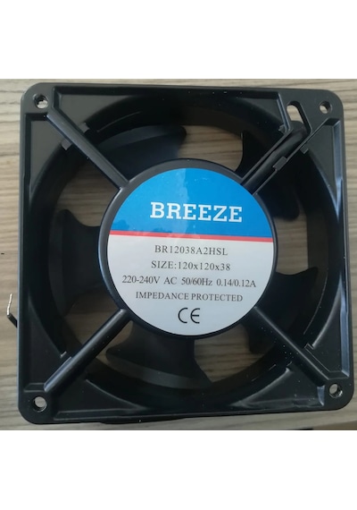 Breeze Br12038a2hsl ,120x38 220vac 153-cfm 2-kablo Fan