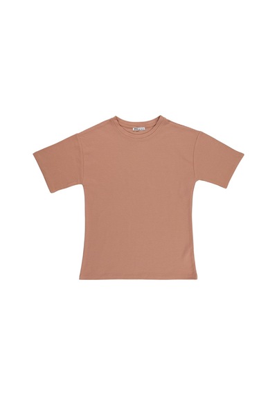 Civil Boys Basic Petek 6-9 Yaş Tişört - Pudra Koyu Somon