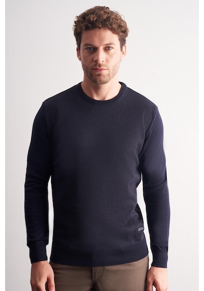 İmza Koyu Lacivert Bisiklet Yaka Uzun Kol Cepsiz Comfort Fit Pamuklu Triko Kazak 1012255220 Lacivert İmza Koyu Lacivert Bisiklet Yaka Uzun Kol Cepsiz Comfort Fit Pamuklu Triko Kazak 1012255220 Lacivert