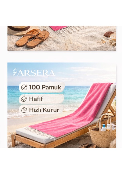 Plaj Havlusu Peştemal %100 Pamuk Gözde Kiremit