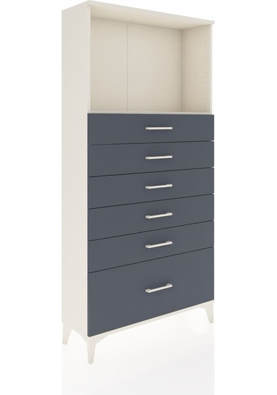 Arges Dolap Tek Raflı 6 Çekmeceli 88x30x182 Aytaşı-antrasit Aytaşı Arges Dolap Tek Raflı 6 Çekmeceli 88x30x182 Aytaşı-antrasit Aytaşı