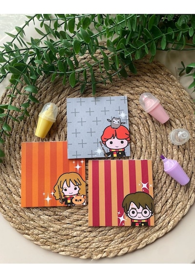Harry Potter Notepad/memopad 3'lü Not Defter Seti
