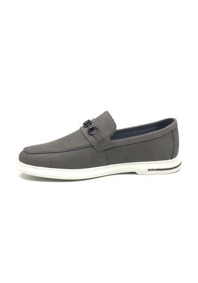 Lisan Sohes Lisans Shoes 245 %100 Hakiki Deri Erkek Günlük Ortopedik Rahat Yazlık Casual Ayakkabı Yeni Sezon 40-44 Gri Nubuk