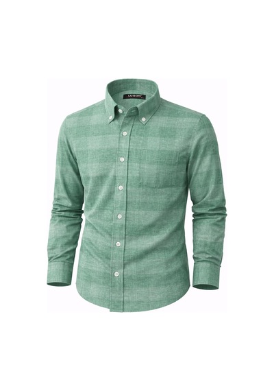 Lugon Klasik Regular Fit Uzun Kol Erkek Gömlek 7608 Yeşil