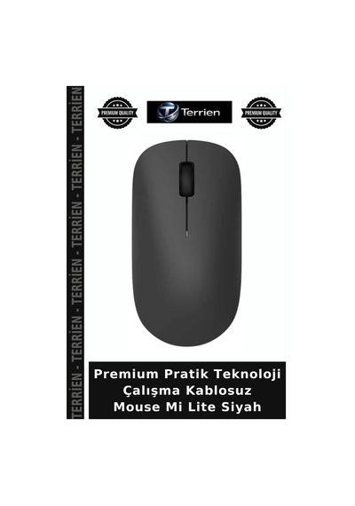 Premium Pratik Teknoloji Çalışma Kablosuz Mouse Mi Lite Siyah