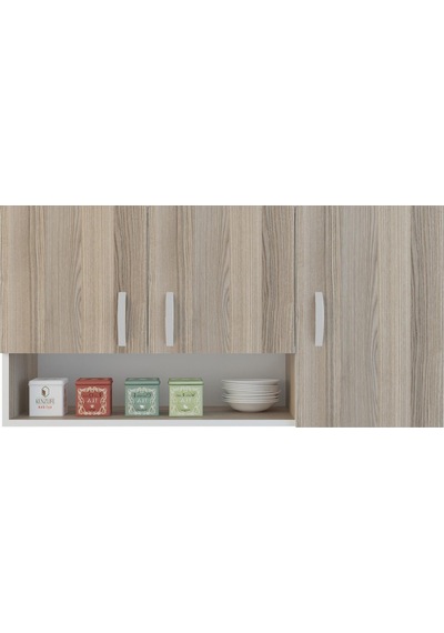 Kenzlife hazır mutfak mirena32 crd 060*120*32 mutfak banyo dolabı kapaklı raflı
