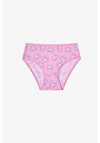 Penti Kız Çocuk Pembe Unilove Unicorn Desenli 5li Slip Külot