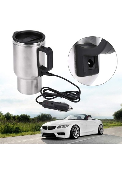 İnwelt Paslanmaz Çelik Araç Kettle Su Isıtıcı Termos Kupa Bardak 500 Ml, 12v