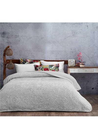 Evlen Home 3 Kg Embos Baskılı Pamela Kalın Çift Kişilik Battaniye 230x240 Cm Gri Gri