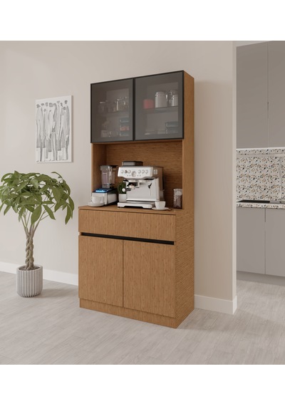 Bambu Mini Komple Mdf Led Aydınlatmalı Kahve Köşesi