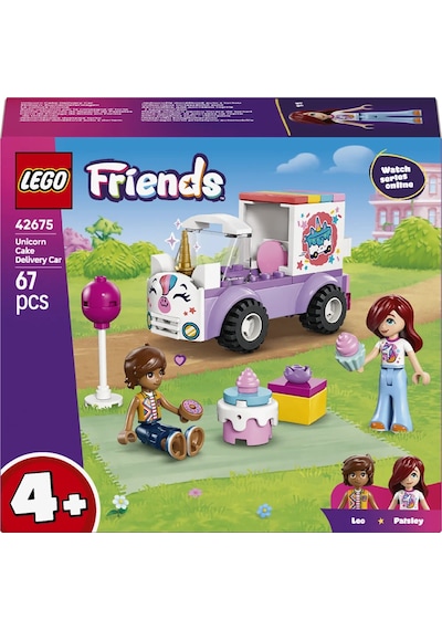 LEGO® Friends Tek Boynuzlu At Pasta Dağıtım Arabası 42675 - 4 yaş ve üzeri çocuklar için Yaratıcı Oyuncak Yapım Seti (67 Parça)