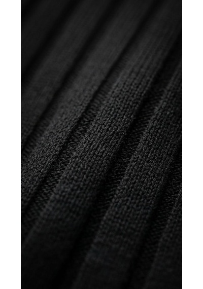 Plus Scorpion Erkek Slim Fit Triko Tişört Bisiklet Yaka Çizgili Modern Şık Tasarım Siyah
