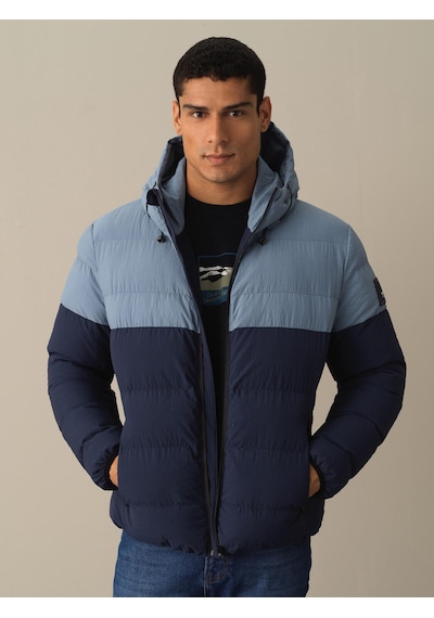 Xint Lacivert Regular Fit Kapüşonlu Şişme Mont 190506