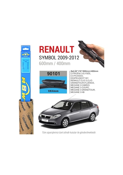 Renault Symbol Rbw Muz Silecek Takımı 2009-2012