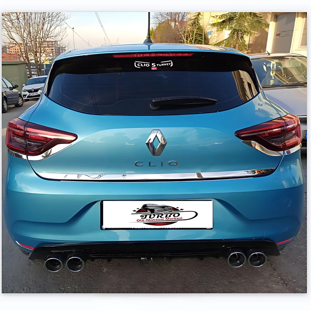 Renault Clio Bagaj Alt Çıtası - Krom 2012-2019 Arası, Hb