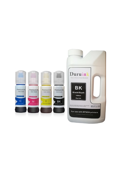 Epson Ecotank L4260 101 103 Uyumlu Mürekkep Seti 4x70ml + 1000ml Siyah