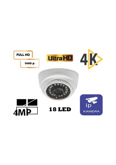 4Mp 1440 İç Mekan Dome Poeli Sesli Güvenlik Kamerası Ipoe