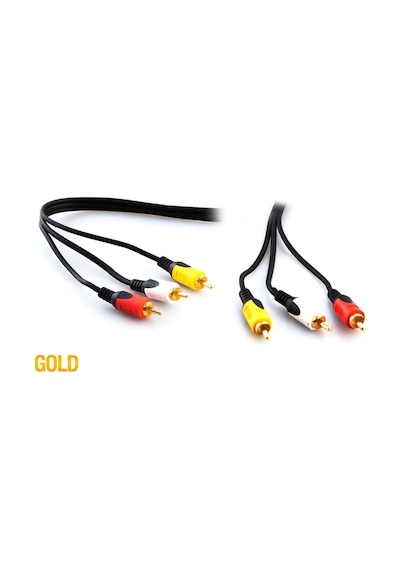 S-link Sl-rca10 3rca To 3rca 10m Gold Kablo Kdo