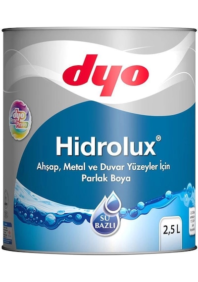 Mey İthalat Hidrolüx 2,5 Litre Beyaz Su Bazlı Ahşap Metal Boyası