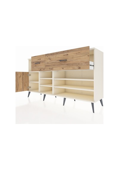 Kronos Konsol 6 Raflı 2 Çekmeceli Tek Kapaklı 176x59x99 Aytaşı-ç Aytaşı-çam
